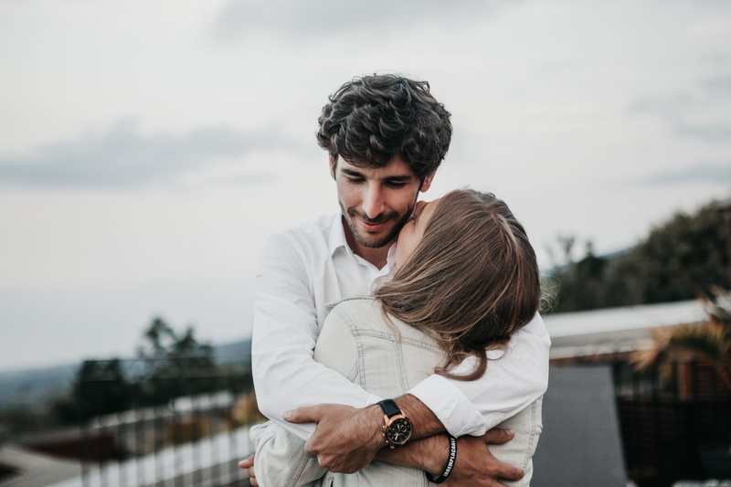 togetherness, emotion, human, hug, love, man, leisure activity, adult, bonding, kissing, réunion, sainte-anne, focus on foreground, couple, person, hold