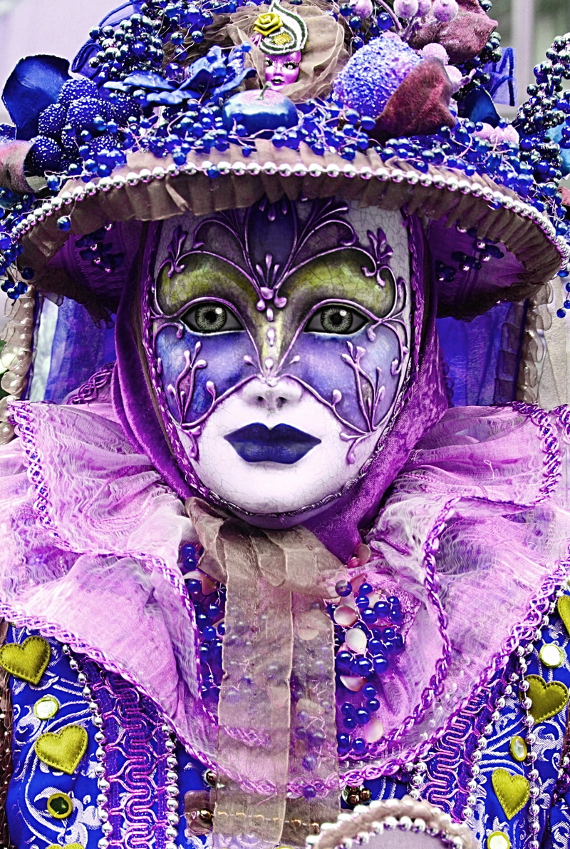 venezia, palace, venice, italy, costume, move, carnival, decorated, pretty, headdress, close-up, 2K, representation, real people, headshot, art, spring