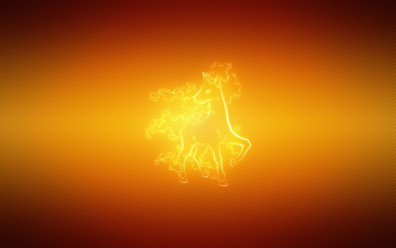 yellow background, unicorns, 2K, Fractalius