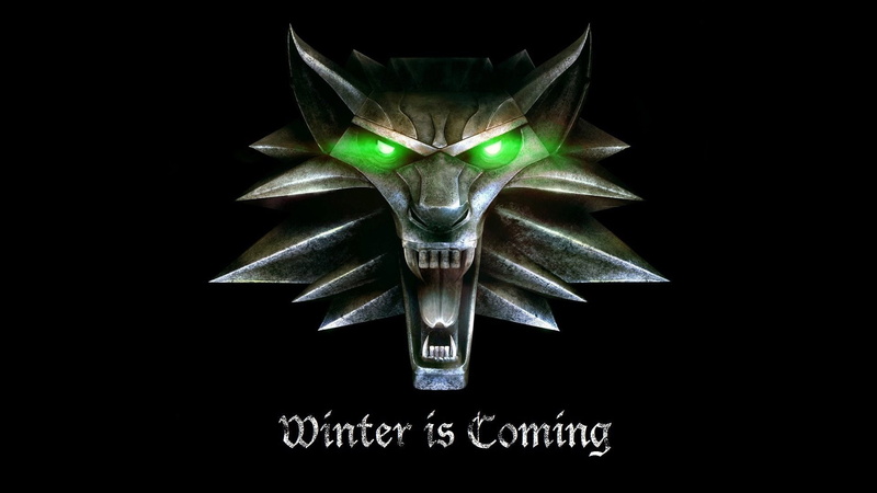 1080P, The Witcher, eyes, witcher, background, hd, direwolf, black, green eyes, alternative, green, x, art