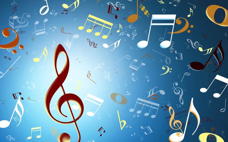 treble clef, light, 1080P, notes