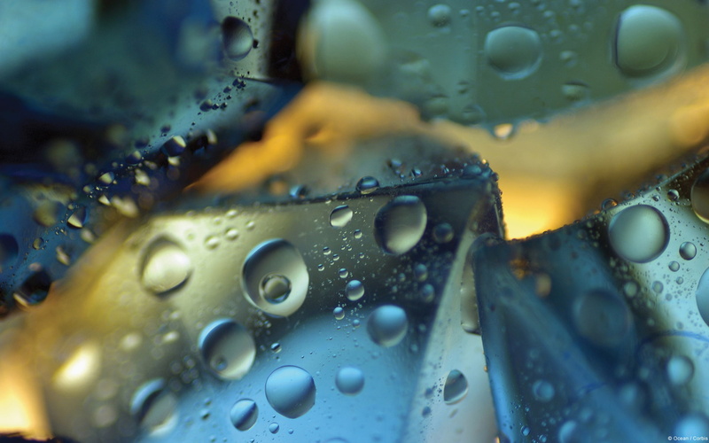 1080P, macro, water drops, colorful, closeup, depth of field, ice cubes