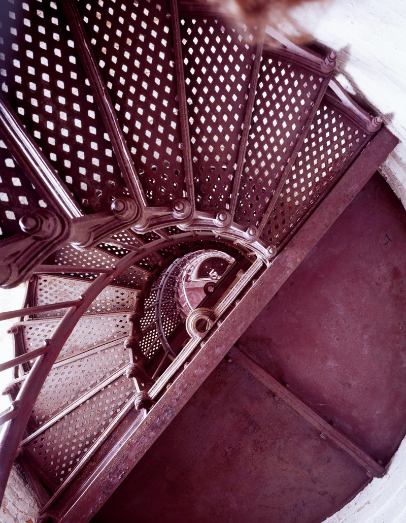 lighthouse stairs, tower, absence, stairs, sea, metal, coast, steel, lake ontario, built structure, inner staircase, gradually, historically, no people