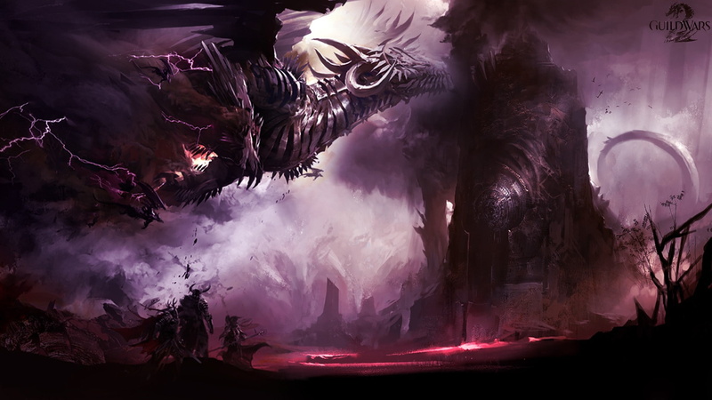 hd, video, guild, x, games, 1080P, wars, purple, art, lightning, dragons