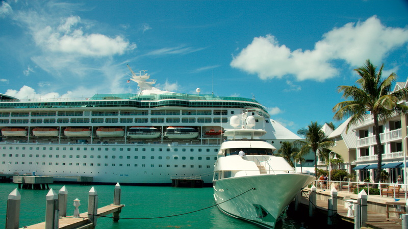Water, dock, black, sky, mode of transportation, sea, passenger craft, travel destinations, cruise ship, 4K, Florida, travel, nautical vessel, palm tree