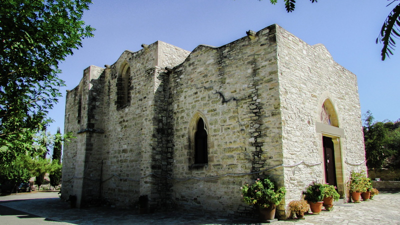 castle, low angle view, building exterior, Monastery, tree, architecture, orthodox, no people, panagia stazousa, history, Church, Byzantine, cyprus, sunlight