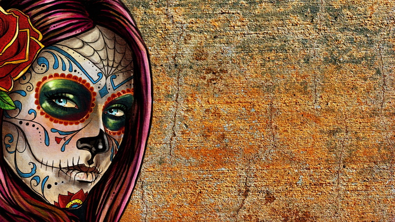 darkness, 1080P, holiday, painting, art, masque, visual art, hallowen, pumpkins, wall
