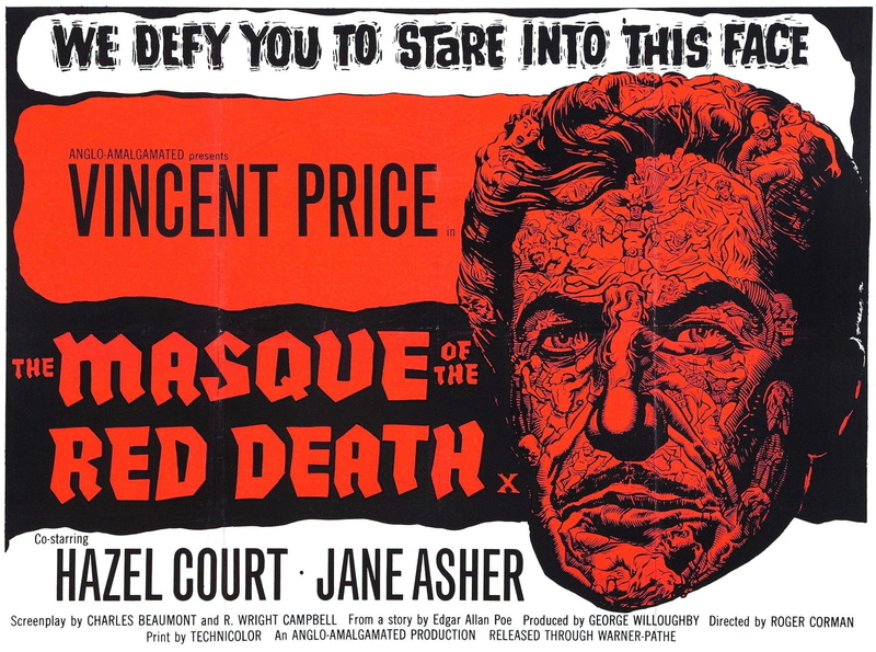 red, creativity, Movie, The Masque of the Red Death, composite image, business, art and craft, black color, poster, western script, communication, human representation