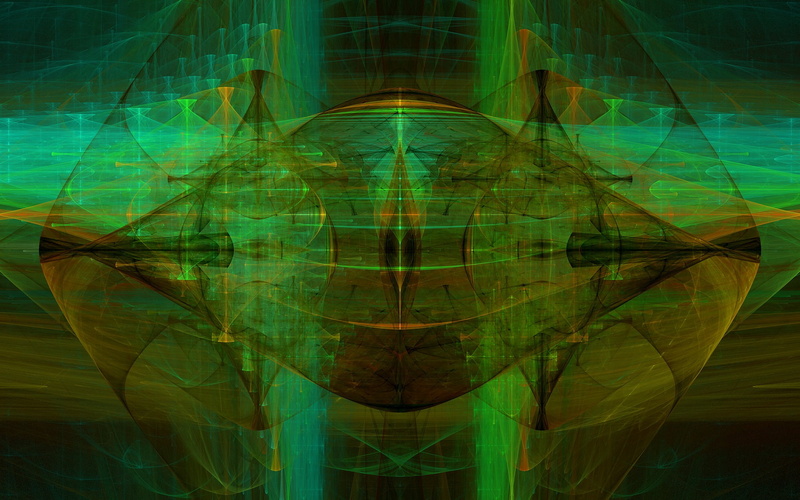 close-up, backgrounds, multiple exposure, 1080P, technology, geometric shape, no people, transparent, front view, indoors, fractal, bizarre, shape, green color
