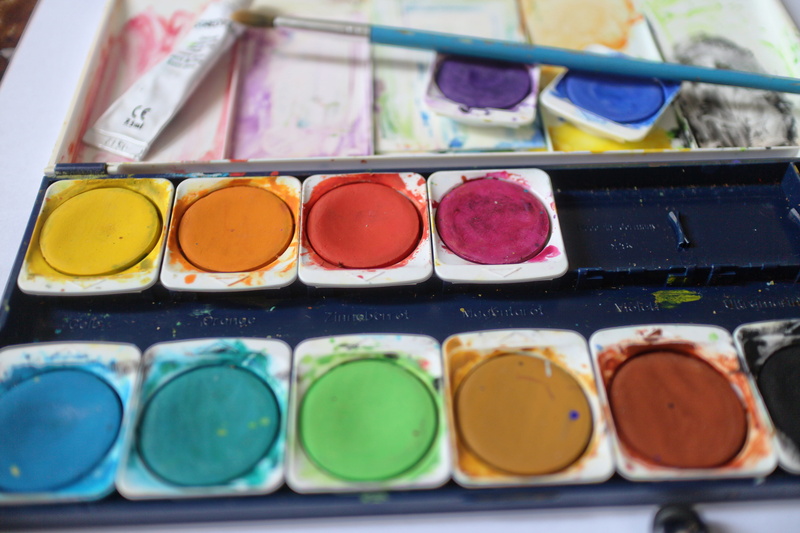 Red, paintings, Red, tube, still life, personal accessory, Watercolor, pink, color, eyeshadow, beauty product, watercolor Paints, Green, green, art, large group of objects