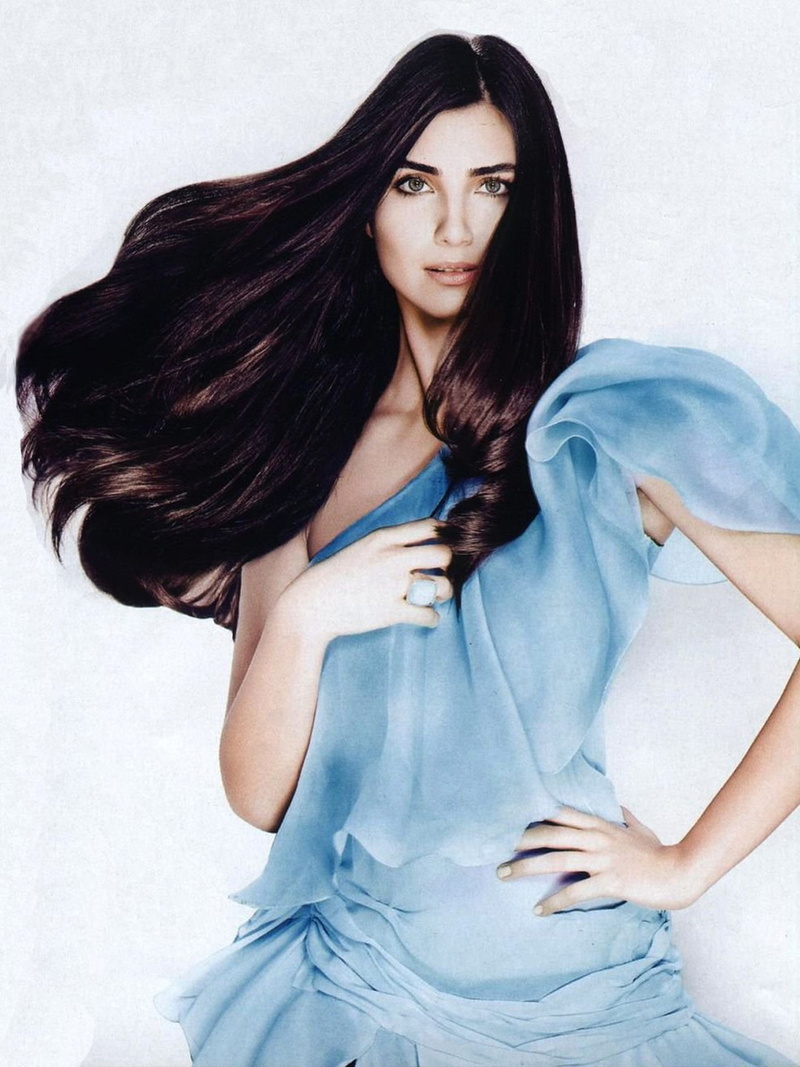 turkish, tubabuyukustun, 1080P, female, actress, blue, dress, long, hair, woman, beautiful