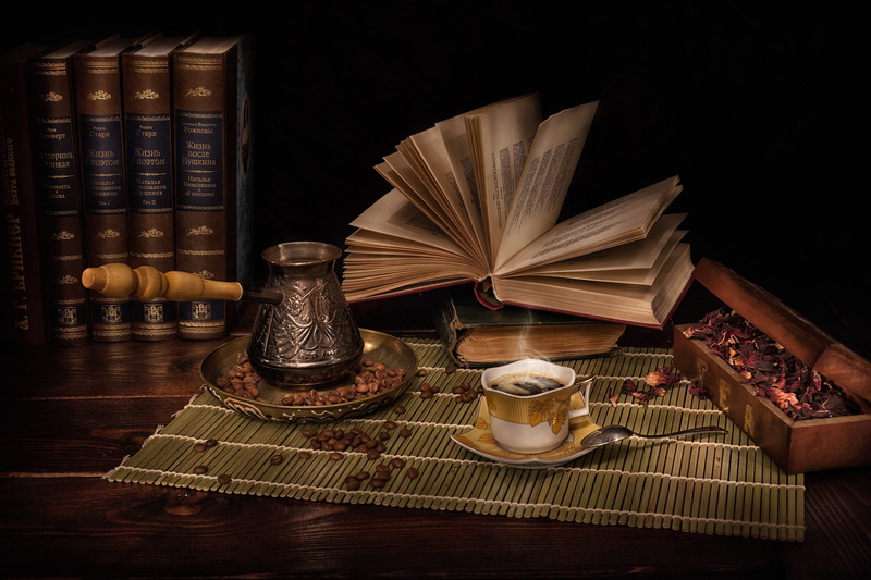 cup, 1080P, beans, book, life, still, coffee