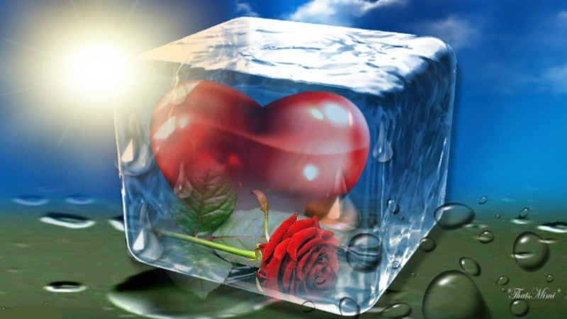 ice, love, 1080P, bokek, mood, heart