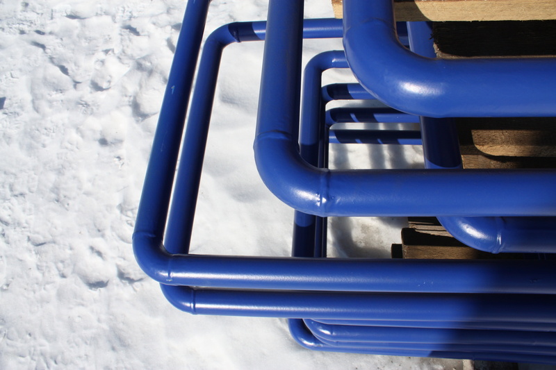high angle view, winter, technology, empty, nature, pipes, tubing, 4K, pipeline, pvc, sunlight, white color, blue, industry, close-up, day, plastic, metal