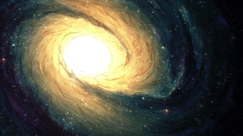 fantasy art, vortex, stars, space, galaxy, 2K