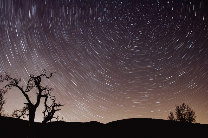 clear, motion, scenics - nature, low angle view, north, time, space and astronomy, milky way, tranquil scene, earth, rotation, astrophotography, lapse