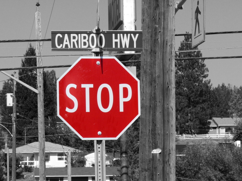 outdoors, attention, stop - single word, canada, building exterior, no people, warning sign, no further, Road Sign, information sign, information, text