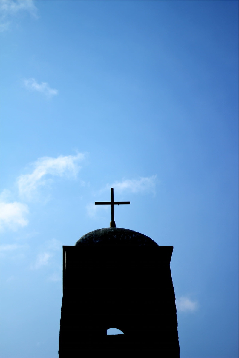 blue, no people, daytime, church, symbol, meteorology, guidance, sky, architecture, spirituality, weather vane, building exterior, silhouette, built structure