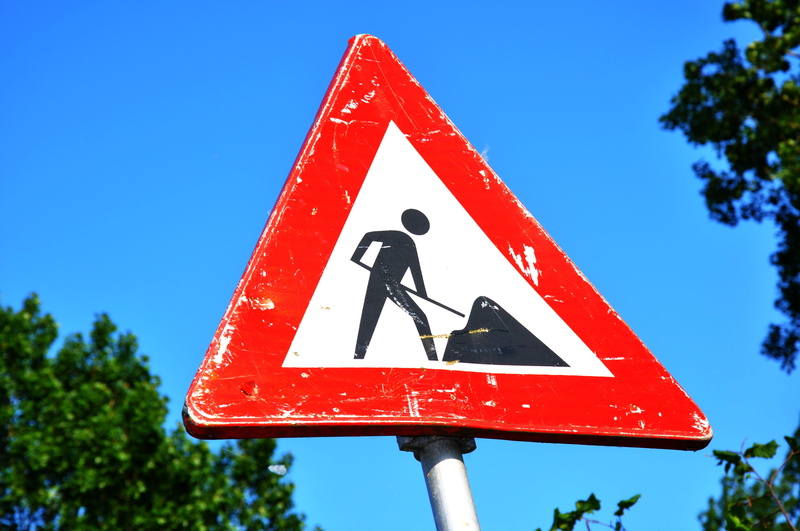message, danger, representation, clear sky, guidance, blue, communication, no people, 2K, traffic sign, warning sign, shape, tree, signage, traffic, day