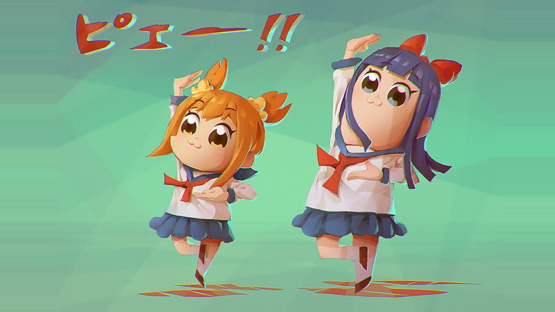 1080P, Pop Team Epic, Pipimi (Pop Team Epic), Anime, Popuko (Pop Team Epic)