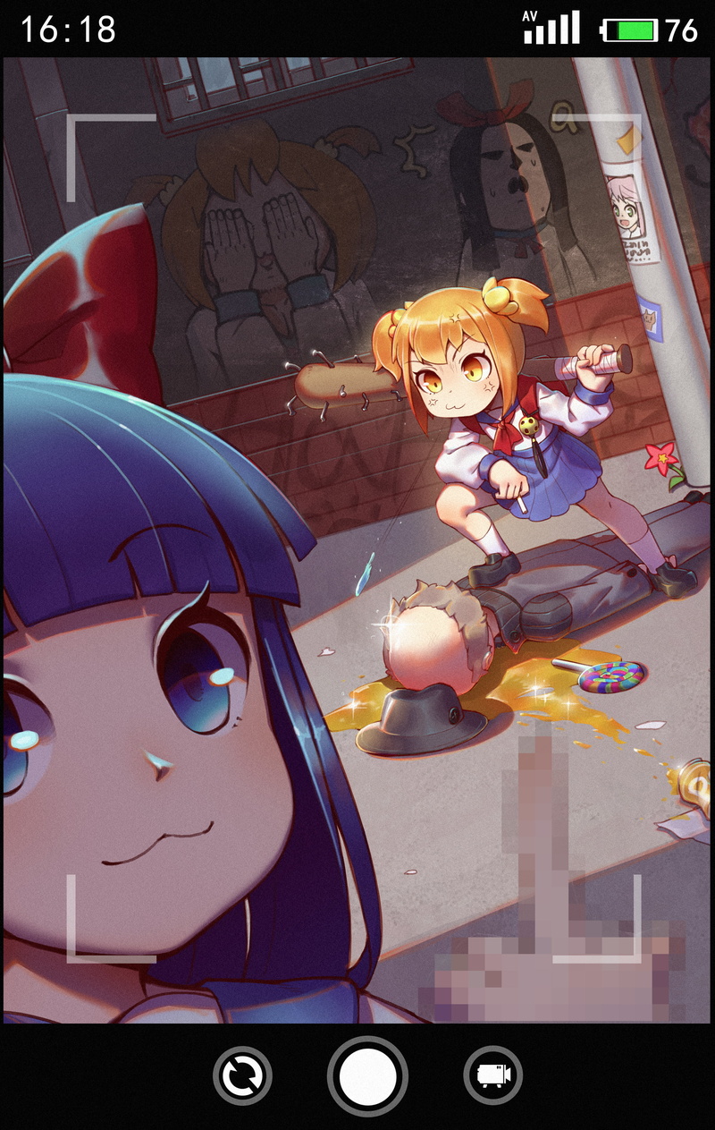 anime girls, Popuko, Pipimi, 4K, Poputepipikku