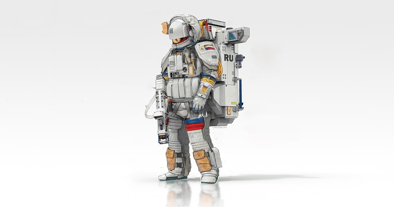 simple background, artwork, spacesuit, white background, astronaut, 1080P, Russian