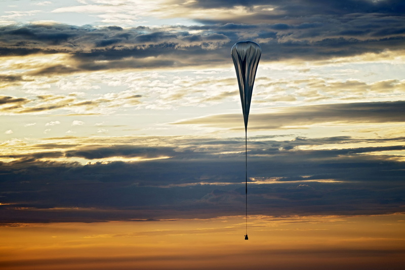 stratospheric balloon, 2K, clouds, the sky, Felix Baumgartner