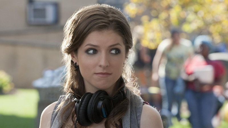 scarf, looking at camera, adult, lifestyles, day, serious, front view, Anna Kendrick, headshot, beautiful woman, hair, brown hair, one person, beauty, portrait