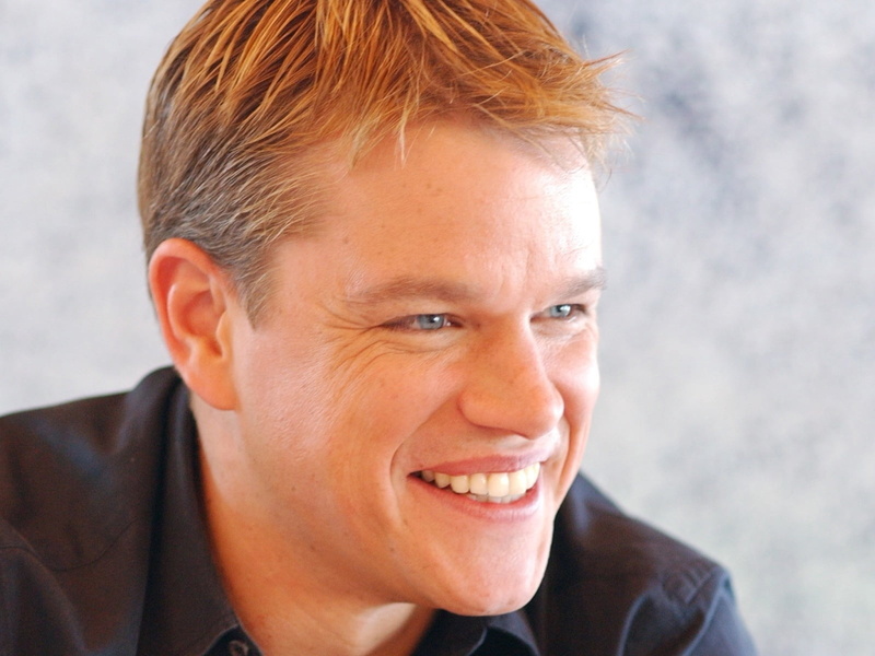 matt damon, body part, damon, redhead, 720P, headshot, toothy smile, teeth, portrait, adult, human body part, positive emotion, men, happiness, looking at camera