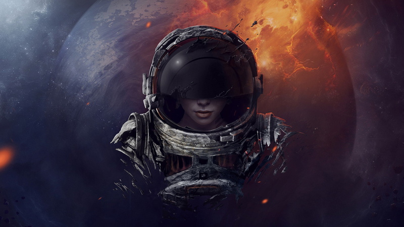 astronauts, Dead, drawing, Dead Astronauts, Spacesuit, 2K