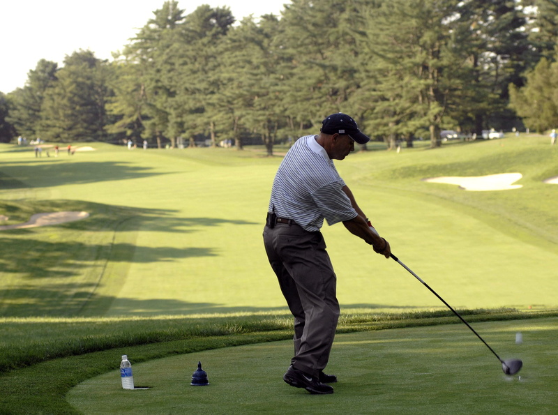 play, grass, golf, real people, swing, view, game, golf club, people, box, person, hit, off, fairway, leisure activity, sportsman, tournament, ball, golf course