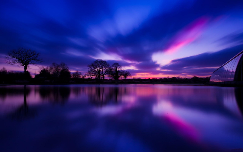 mirror, sunrise, water, dusk, amazing, nice, lake, widescreen, 1080P, black, body, beautiful, reflex, blue, surface, dawn, dark, purple, m dusk