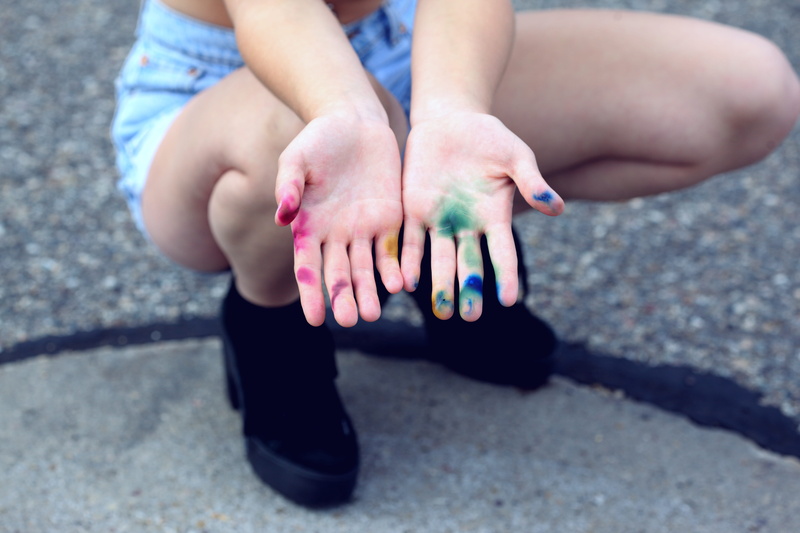 togetherness, woman, multicolor, lesbian, single, transgender, childhood, barefoot, hand, culture, sitting, innocence, 5K, wear, high angle view, paints