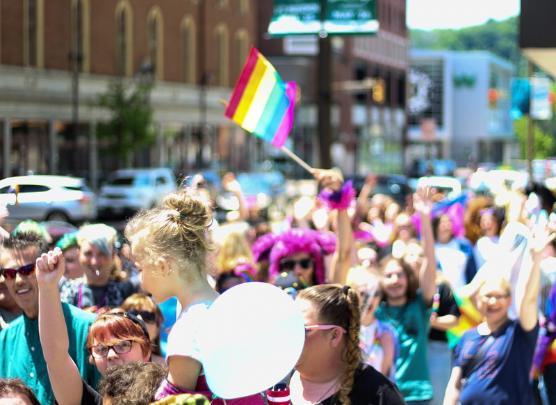 Gay Pride, celebration, focus, colorful, parading, hands, real people, gender, event, lgbtq, happy, crowd, day, lgbt, wear, rally, close-up, leisure activity