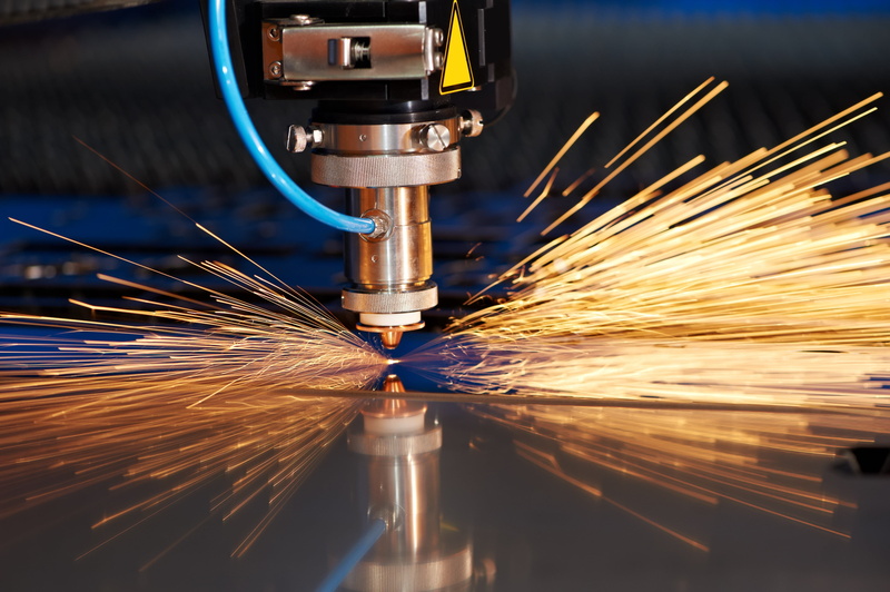 steel cutting machine, 4K, metallurgy, sparks