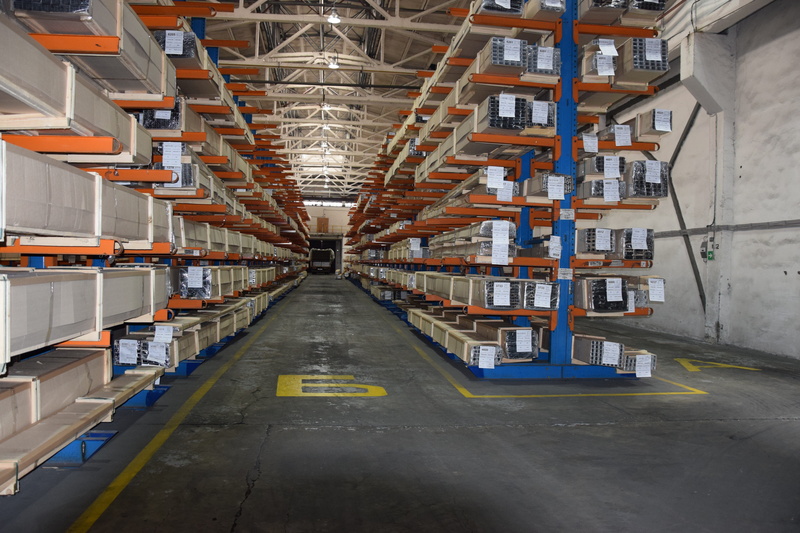 storage, metallurgy, plant, stan, production, architecture, aluminium, shelf, aisle, the way forward, russia, order, large group of objects, 5K, stack