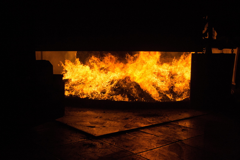 heat - temperature, built structure, coal, indoors, exploding, the electric arched furnace, demolished, destruction, fire - natural phenomenon, warning sign