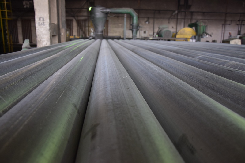 surface level, metal, russia, plant, industry, diminishing perspective, transportation, realit, built structure, pattern, vanishing point, aluminium, factory