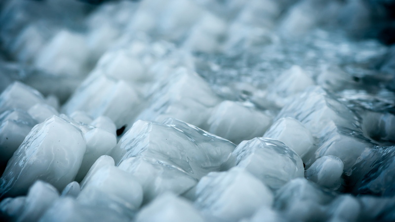 4K, macro, cube, ice