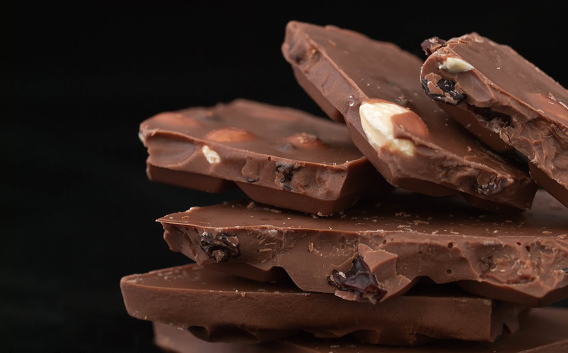 macro, sweet food, close-up, 1080P, nuts, indulgence, french food, still life, stack, studio shot, black background, sweet, brown, temptation, dessert