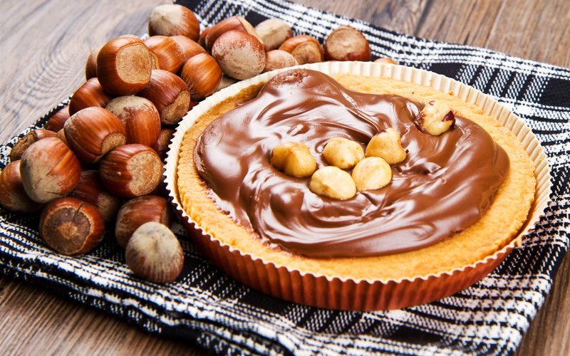 Hazelnuts, Cake, 2K, Nuts, Cream, Chocolate