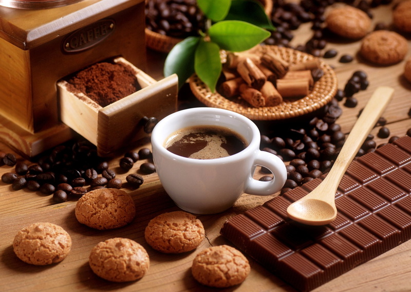 Coffee, temptation, Coffee Beans, sweet food, baked, mug, coffee - drink, drink, indoors, brown, no people, sweet, dessert, chocolate chip cookie, roasted coffee bean