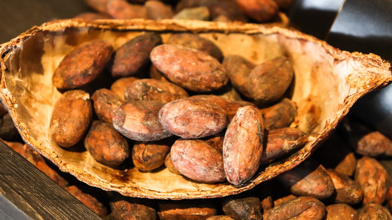 selective focus, brown, freshness, close-up, large group of objects, indoors, 5K, wellbeing, healthy eating, no people, food, bean, meat, chocolate, focus on foreground