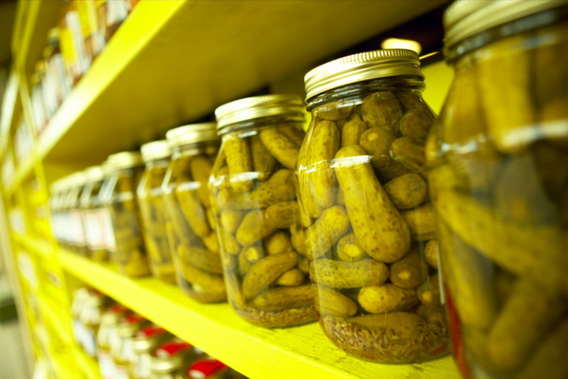 business, freshness, container, no people, cucumber, selective focus, indoors, food and drink, airtight, close-up, shelf, food, choice, glass - material