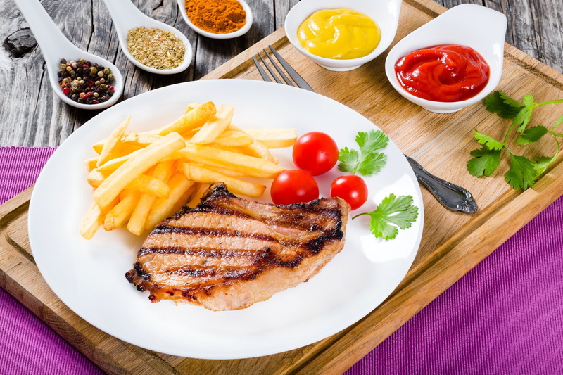 Tomato, French Fries, Ketchup, Food, Meal, Meat, 1080P, Mayonnaise