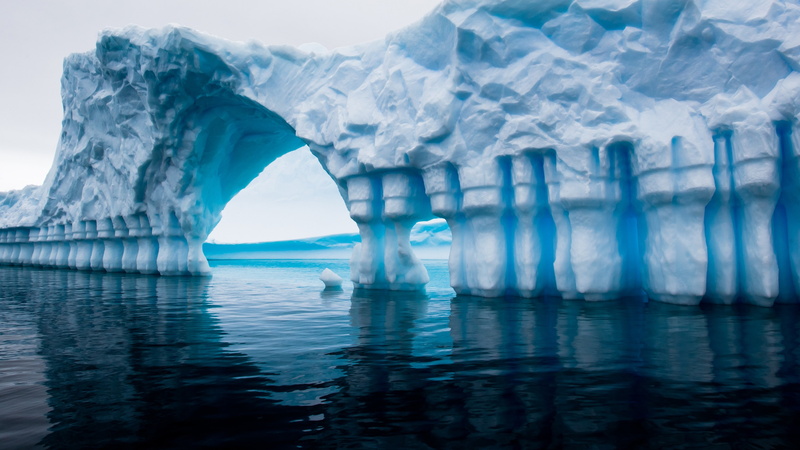 block, water, reflection, ice, 4K, 5k, ocean, iceberg, sea, daytime, Antarctica, blue, 4k