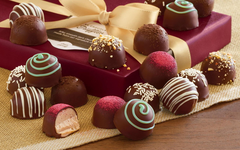 toppings, 1080P, truffle, cupcake, truffles, 1920x1200, photography, chocolate