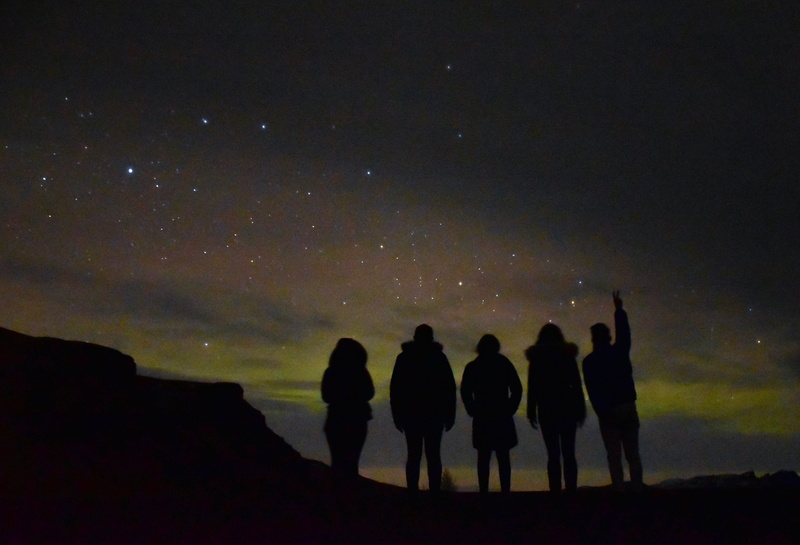 astronomy, night life, time, silhouette, outer space, scenics - nature, 4K, flare, beauty in nature, nature, friendship, real people, land, rear view