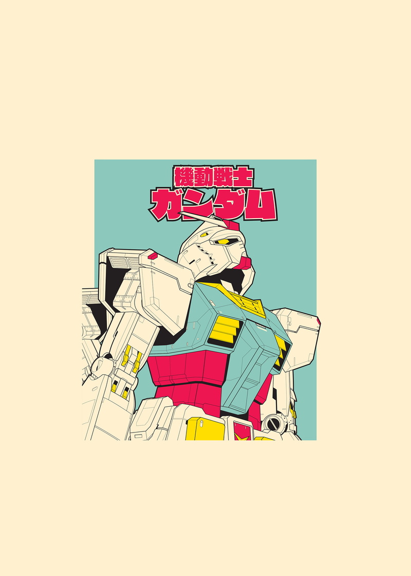 anime city, movie poster, Mobile Suit Gundam, simple, anime, poster, Gundam, Amuro Ray, Mobile Suit, minimalism, 1080P