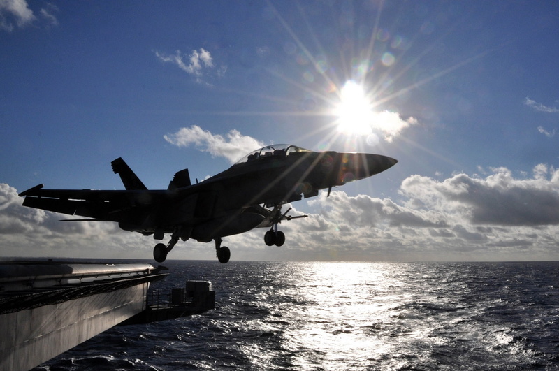 sun, launch, sunlight, super hornet, plane, airplane, ship, no people, nautical, transportation, lens flare, aircraft, horizon, nature, maritime, aircraft carrier